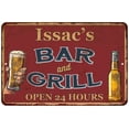 thumbnail image 1 of Issac's Red Bar and Grill Rustic Sign Decor 8x12 108120045280, 1 of 1