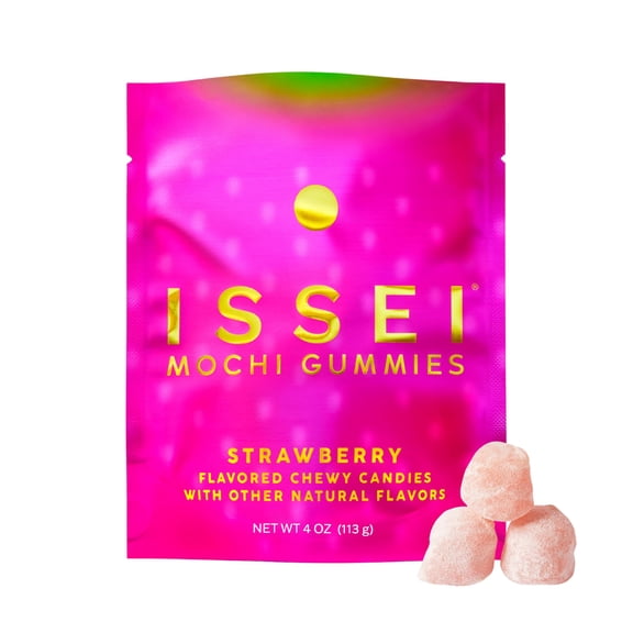 Issei Mochi Gum - Award Winning PlantBased Mochi Gummies - 4 OZ, Case of 8