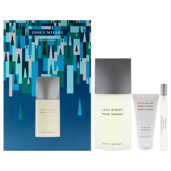 Issey Miyake LEau DIssey , 3 Pc Gift Set 4.2oz EDT Spray, 0.33oz EDT Spray, 1.6oz Shower Gel
