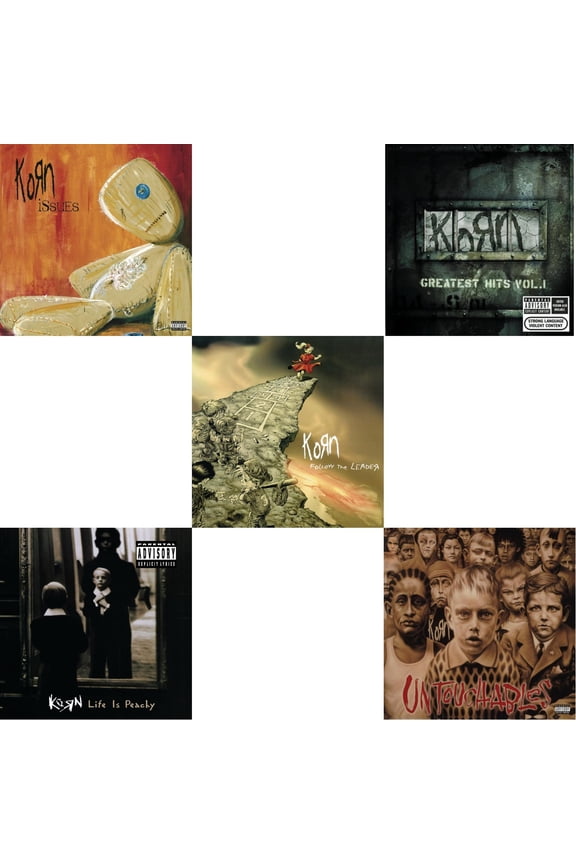Issues (Explicit) & Life Is Peachy & Follow The Leader & Greatest Hits Vol.1 & Untouchables [CD Bundle]