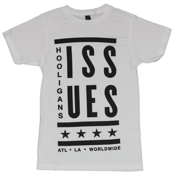 Issues Mens T-Shirt - Hooligans Bar Stared Word Logo Image (X-Large)