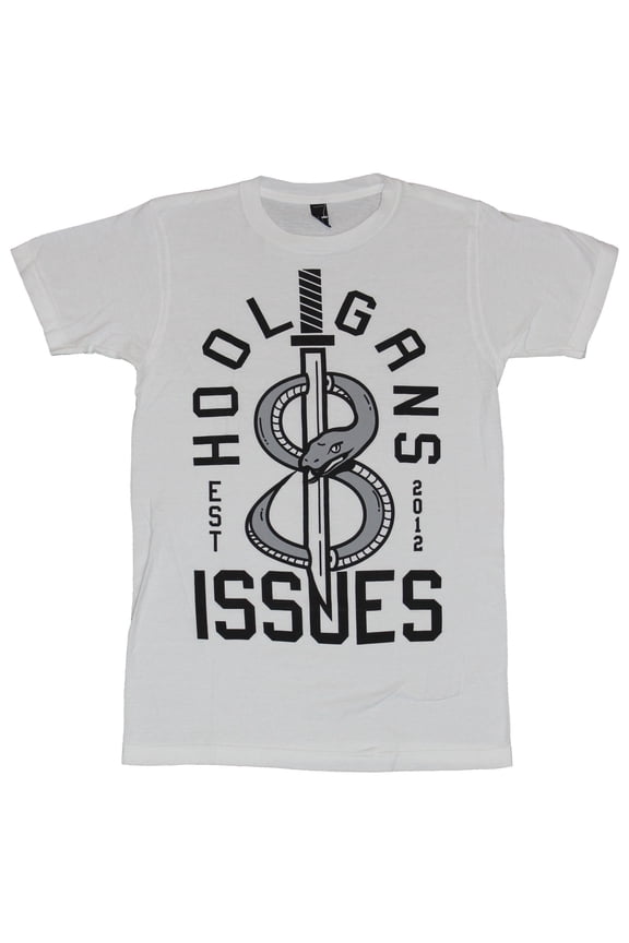 Mens T-Shirt - Hooligans Dagger Snake Image Established 2012 (Medium)