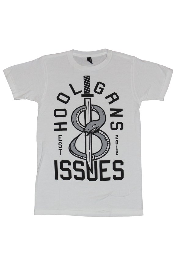 Mens T-Shirt - Hooligans Dagger Snake Image Established 2012 (Small)