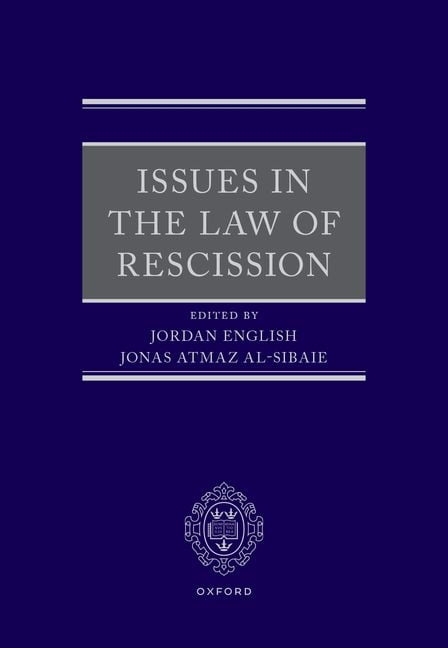 Issues in the Law of Rescission, (Hardcover)