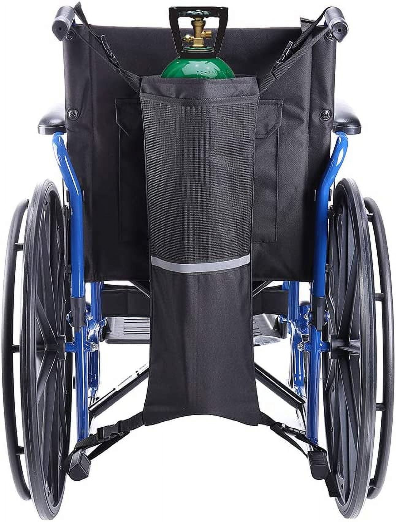Issyzone Durable Wheelchair Carry Pouch for Oxygen Cylinders,Oxygen  Cylinder Bag,Bag/Oxygen Tank Holder ,Perfect for D, E and O2 Oxygen Tank,  Small Tanks,2Pack 