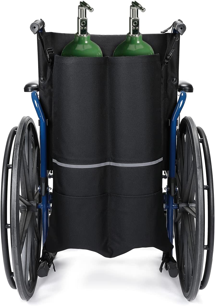 Issyzone Durable Wheelchair Carry Pouch for Oxygen Cylinders,Oxygen Cylinder Bag,Bag/Oxygen Tank