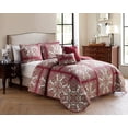 thumbnail image 1 of Istanbul 5 Piece Quilt Set, King, Red, 1 of 6