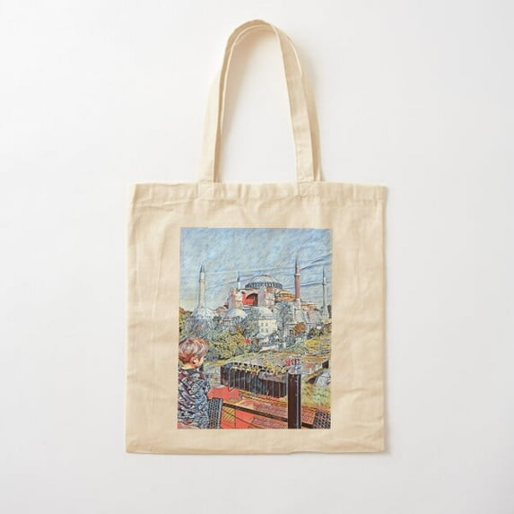Istanbul Hagia Sophia Cotton Tote Bag Canvas Tote Bag, Family Gift For Mother, Her