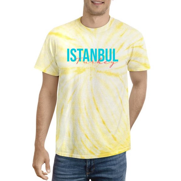 Istanbul Turkey Banner Tie Dye Cyclone Men -Image by Shutterstock, Male x-Large