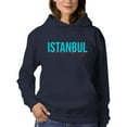 thumbnail image 1 of Istanbul Turkey Blue Banner Hoodie Women -Image by Shutterstock, Female x-Large, 1 of 4