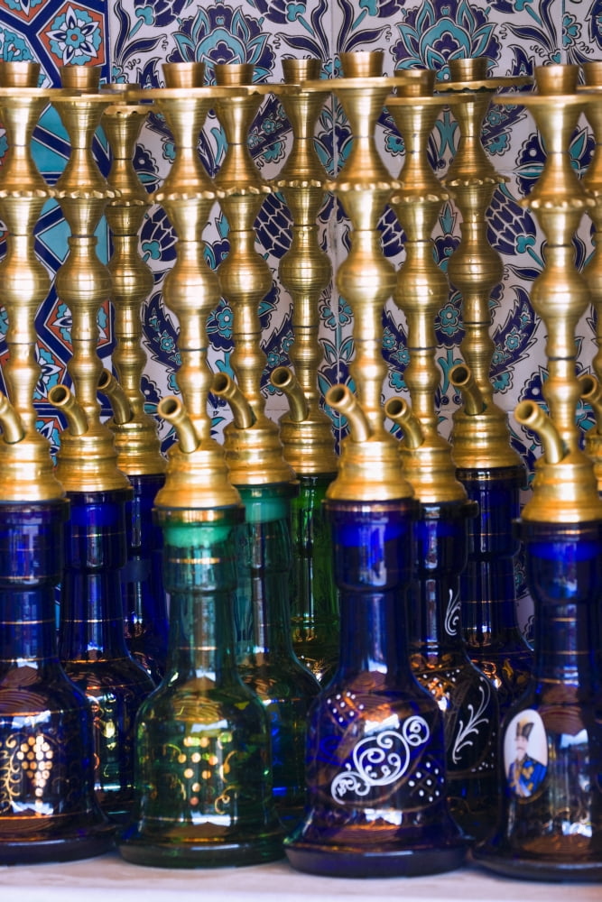 Istanbul Turkey Nargileh Water Pipes For Sale Canvas Art - Carson Ganci Design Pics (12 x 19)