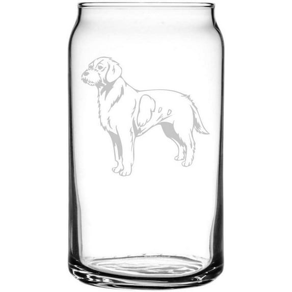 Istrian Coarse Haired Hound Dog Themed Etched All Purpose 16oz Libbey Can Glass