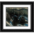 thumbnail image 1 of Istvan Nagy 2x Matted 24x20 Black Ornate Framed Art Print 'Hills with blue shades', 1 of 2