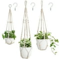 thumbnail image 1 of Isuesee 3 Pack Macrame Plant Hangers Hanging Planter Indoor Flower Pots Holder Baskets, 35"/29"/23", 1 of 6