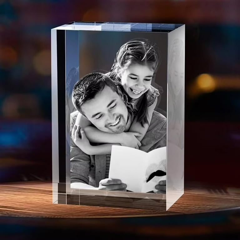 Isun Custom 3D Photo Crystal, Laser Photo Etched Engraved Inside