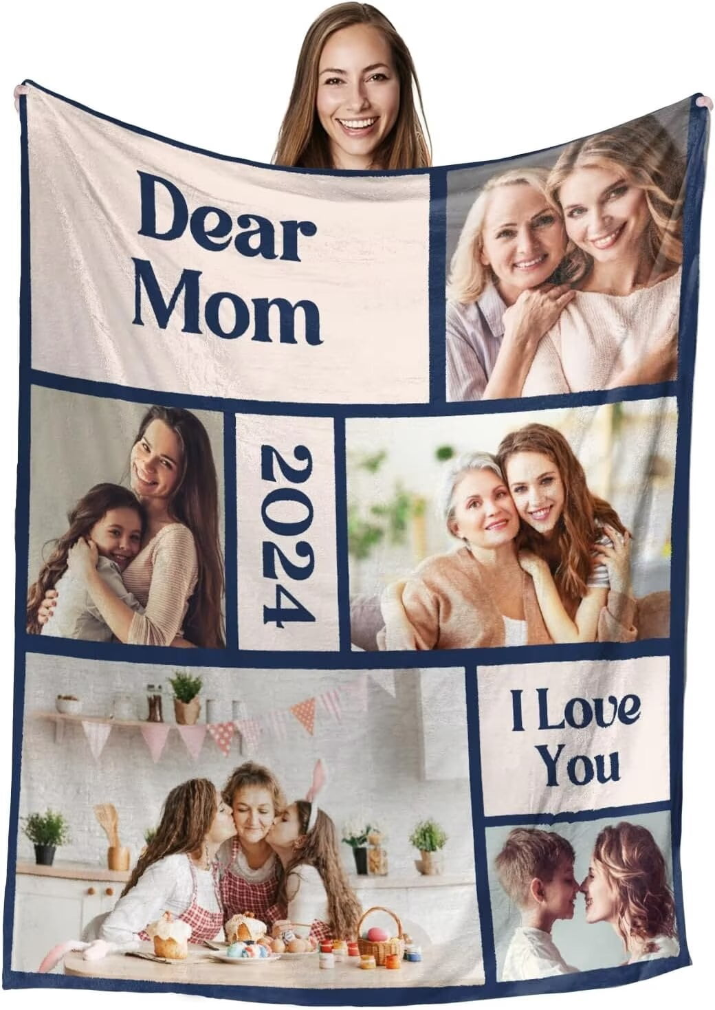 Isun personalized birthday gifts for mom custom mom blanket with photos