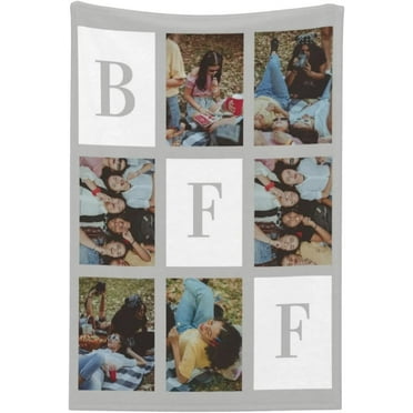 Isun Personalized Photo Collage Blanket Custom Photo Blankets Custom Blanket Personalized Memorial Gifts for Dad Mom Daughter Friends Bridesmaid on Christmas Wedding Birthday