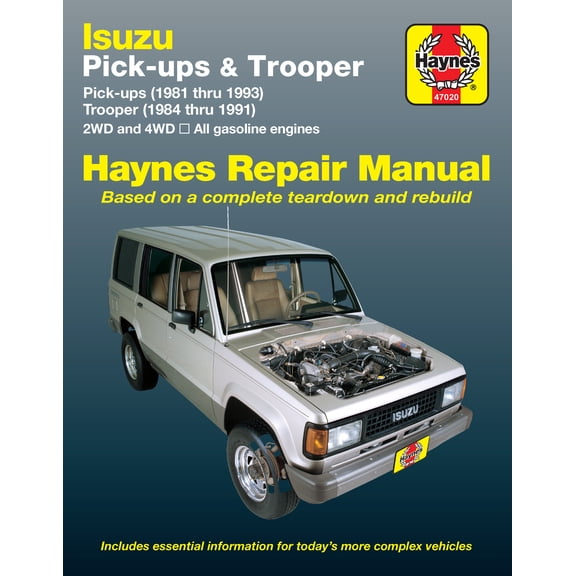 Isuzu Pick-ups (81-93), Trooper & Trooper II (84-91) with Gas Engines Haynes Repair Manual ^