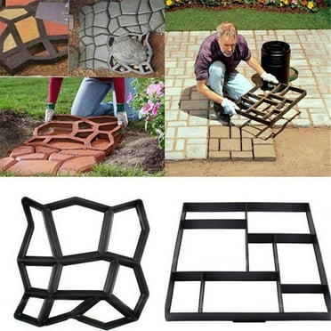 Isvgxsz 2024 Gardening 8/9 Grids Pathmate Stone Mold Paving Concrete Stepping Pavement Paver Gardening 8/9 Grids Pathmate Stone Paving Concrete Stepping Pavement Paver Flowers Fresh Bouquet