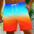 thumbnail image 1 of Isvgxsz 2024 New Athletic Shorts Men Men's Gradient Printing Special Print Beach Casual Trouser Shorts Pants Lightweight Multicolor, 1 of 9