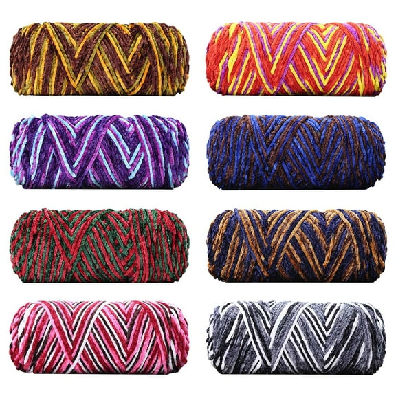 Isvgxsz 2024 New Bathroom Rugs Chenille Winter Crochet Scarf Line Soft Hook Line Knitting Yarn Braideds Yarn