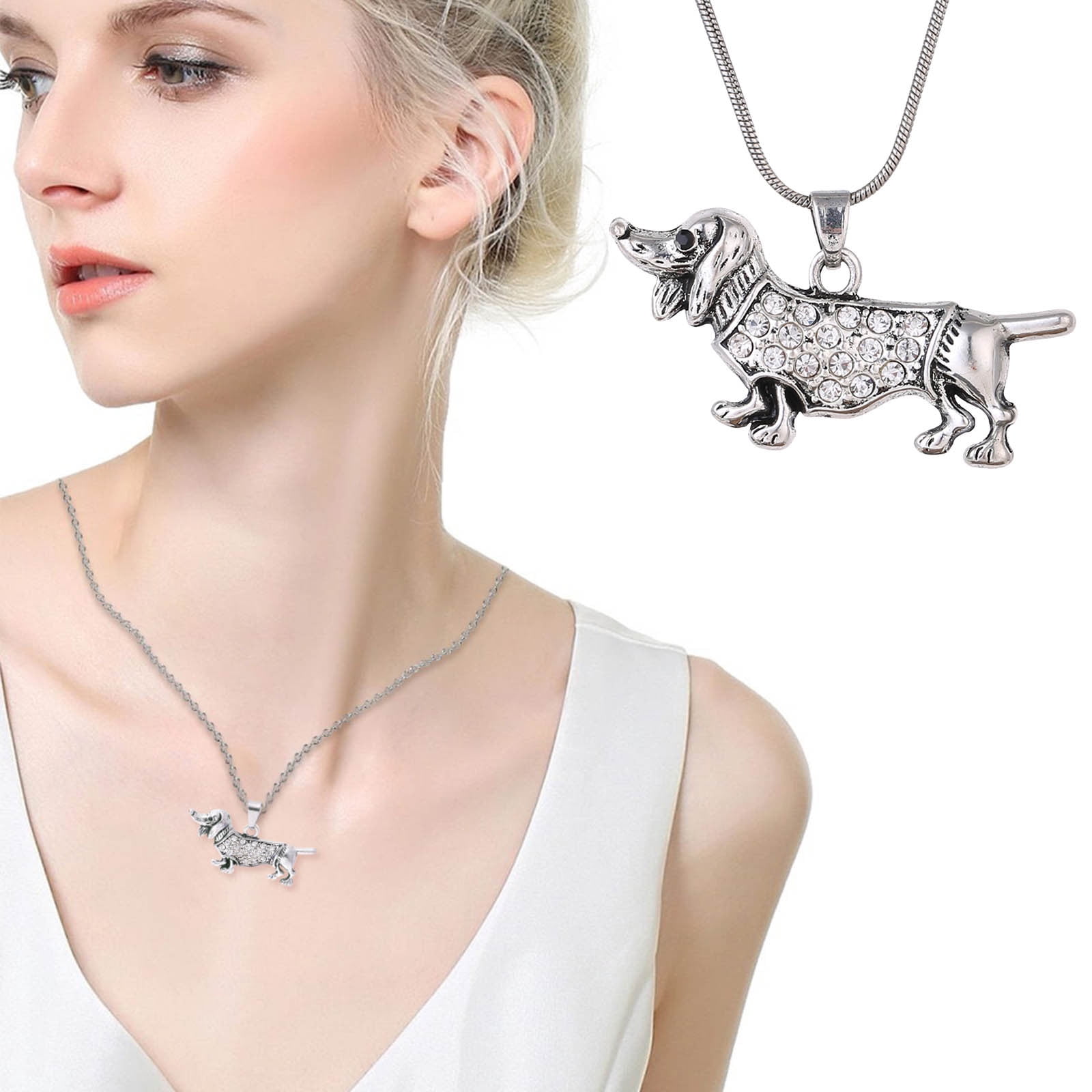 Vintage Shih Tzu Dog Pendant Necklace – Alloy Charm Jewelry For Dog Lovers