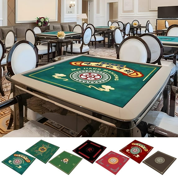 Isvgxsz 2024 New Summer Home Trend Mahjong Mat Reduction Mahjongg Table Mat Mahjong Accessories Tablecloth Game Poker Domino Game Game Mat for Card Board and Tile Games 70X70Cm