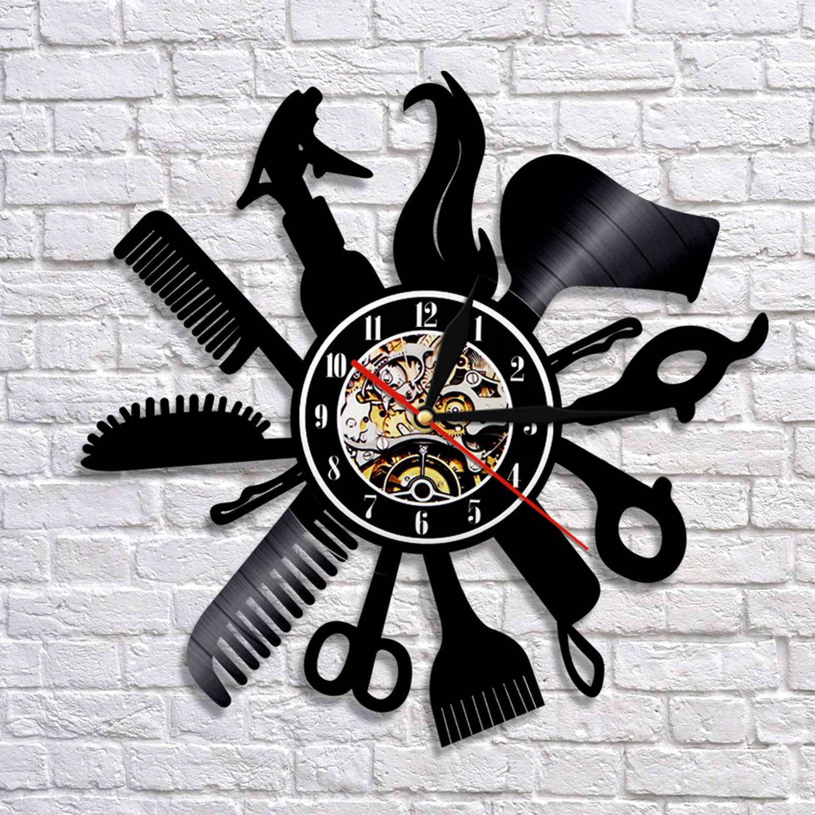 Isvgxsz 2024 New Clearance Tool Box Vinyl Record Wall Clock Barber