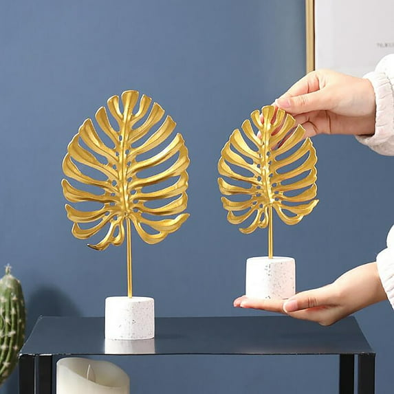 Isvgxsz 2024 New the Idea of You Nordic Metal Turtle Leaf Furnishing Gold Leaf Crafts Desktop Abstract Sculpture