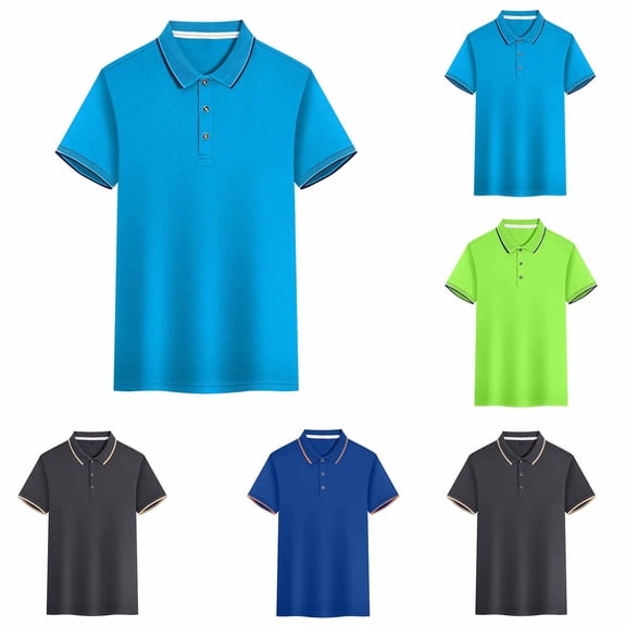 Isvgxsz 2024 New Golf Shirts for Men Fashion Women'S Solid Sports Quick Dry Shirt Men's and Women'S Short Sleeve Top/Shirt Lightweight Turndown Green Top Summer Father Day Gift