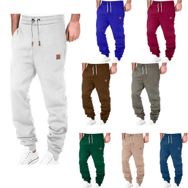 Isvgxsz 2024 New Mens Pants Mens Fashion Joggers Sports Pants - Cotton Pants Sweatpants Trousers Mens Long Pants Fall Savings White
