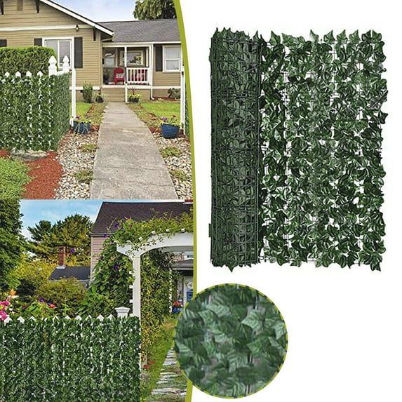 Isvgxsz Artificial Ivy Privacy Fence Screen,UV-Anti Faux Hedge Fence and Fake Ivy Vine Leaf Wall Panels for Indoor&Outdoor Green Backdrop, Garden Greenery Decor