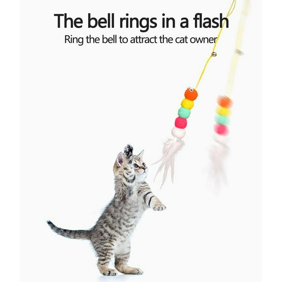Isvgxsz Items Hanging Door Retractable Cat Scratching Rope, Funny Cat Stick Developmental Puzzle Toys, Self-Hey Pet Cat Toy, Interactive Toy, Elastic Rope Automatic Toy