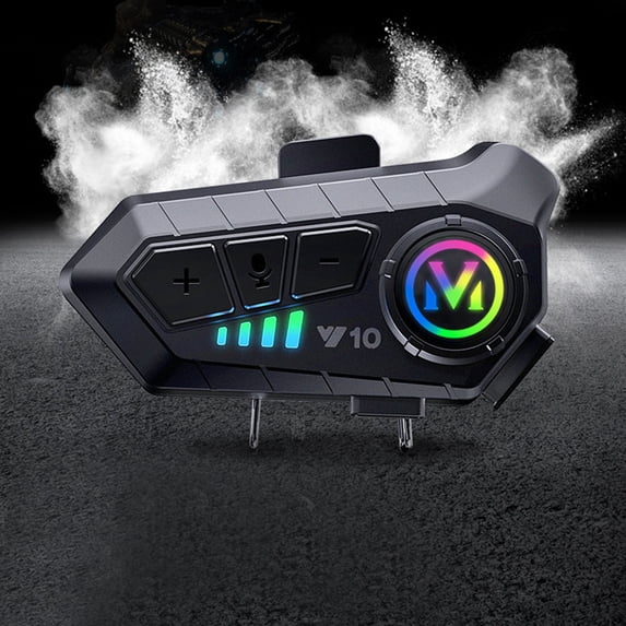 Items Motorcycle Helmet Bluetooth Headset 300Meters 2 Riders Bluetooth Helmet Intercom Headset with Noise Sound Quality Speakers Communication Systems Motorcycle