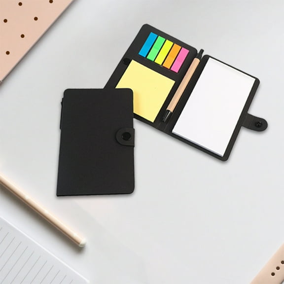 Isvgxsz Cute Self Sticky Notes, Memo Pad Set with Pen in Holder, Colorful Makers Tabs, Colored Labels, 3 Sizes, 7 Parts, Mini Designs Great for Gift