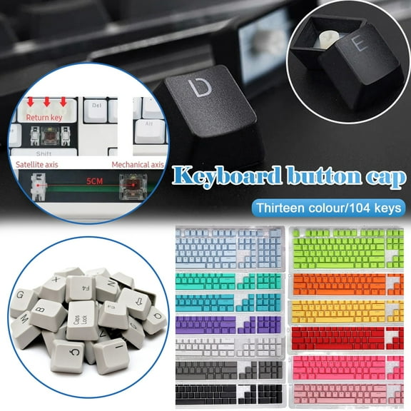 Pounoo Easter Decoration Clearance 104 Keys Cap Colorful-Backlit Gaming Keycap Replacement Mechanical Keyboard Room Decor