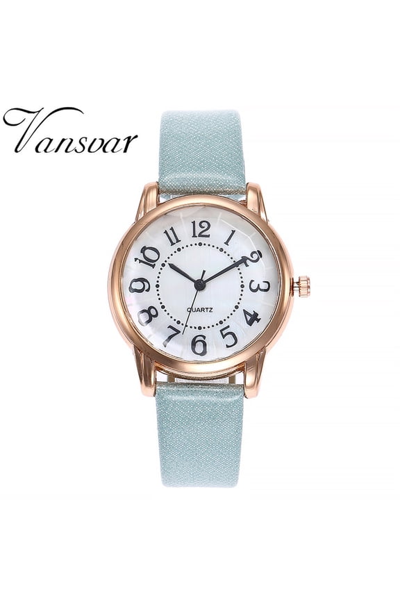 Easter Gifts for Women Clearance Vansvar Women'S Casual Quartz Leather Newv Strap Watch Analog Wrist Watch Easter Decor