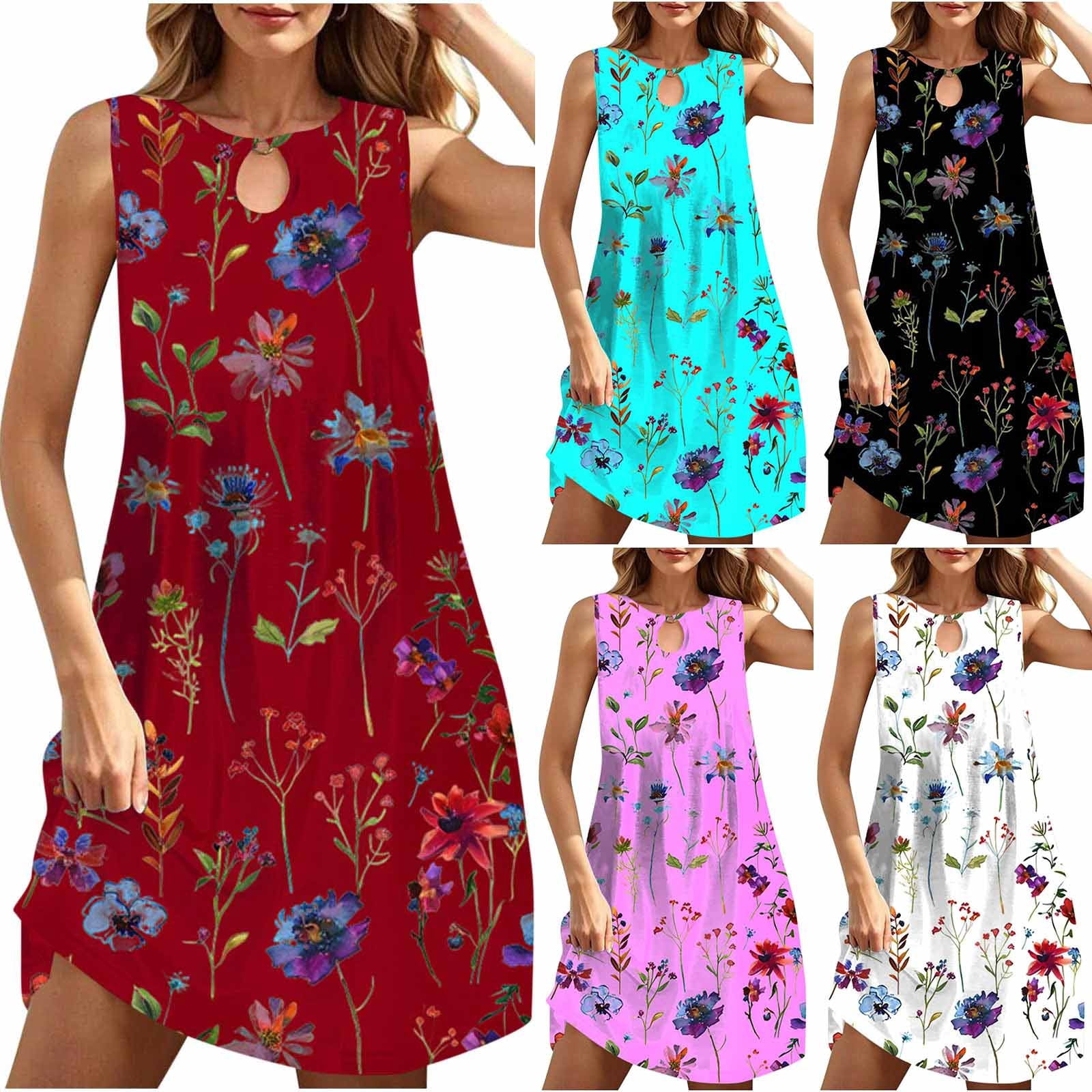 Plaid Flowing Dress For Women Lightweight Airy Silhouette For All Day Comfort Casual Wear
