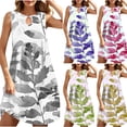 thumbnail image 1 of Isvgxsz Flowy Dresses for Women Round Neck Casual Dresses for Women Sleeveless Gradient Tie Dyed Beach Dress Lightweight Purple, 1 of 9