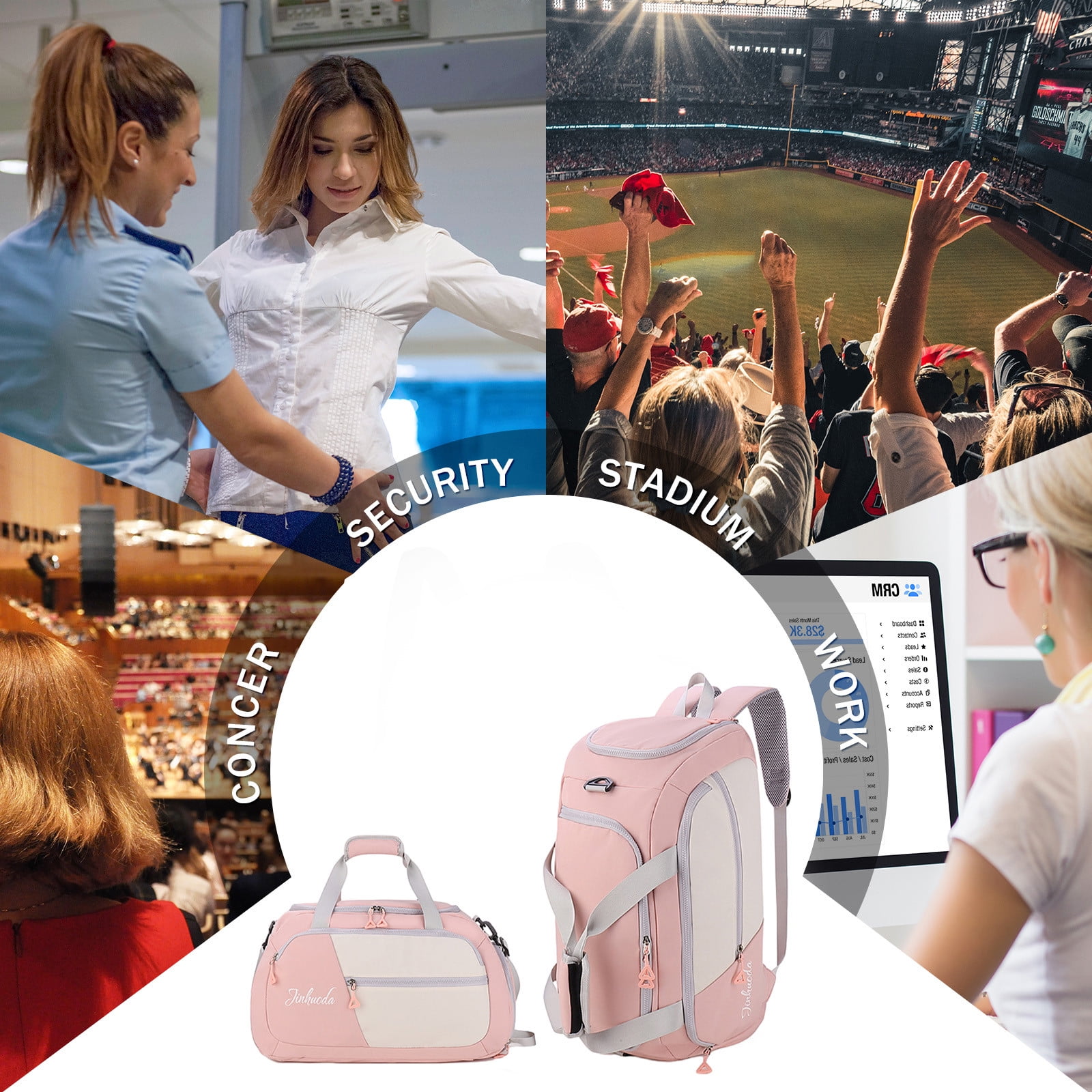 US限定 春コレ 4種類 ★PINK★ GYMダフルBAG Isvgxsz Gym Duffle Bag Backpack with Shoe Compartment,4 ways