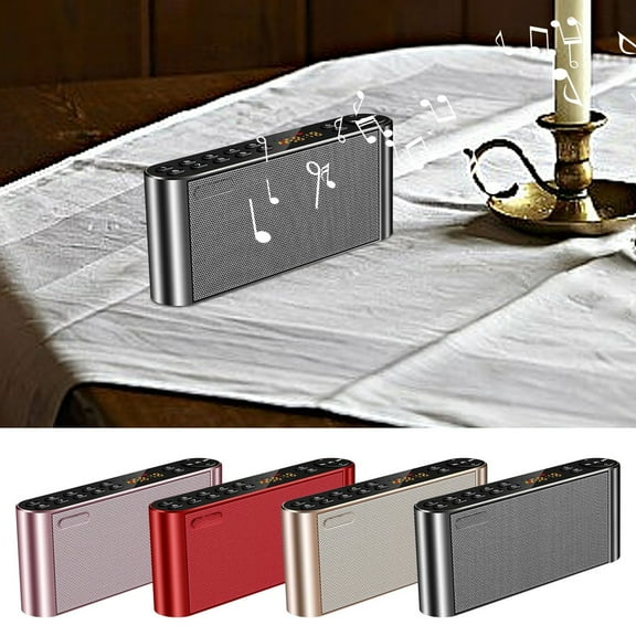 Isvgxsz New Bluetooth Audio Two Built-In Speakers Hifi Sound Quality Portable Subwoofer Wireless Radio Supports 3.5Mm Usb Flash Drive T-Flash 20*9.3*7Cm Travel Essentials 4Th of July Decorations