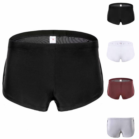 Isvgxsz New Boxers for Men Ring Panties Fashion Breathable Nylon Mesh Thong Cool and Comfortable B Oxers Lightweight Mens Boxers Briefs Men's New Arrivals Underpants Coffee