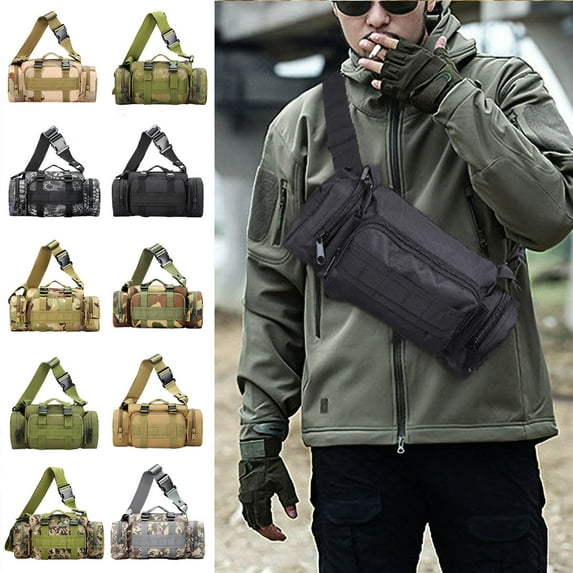 Pounoo New Camouflage Outdoor 3P Crossbody Waist Bag Handbag Military Fan Casual Sports Bag Single Shoulder Camera Backpack Deals of the Day Clearance