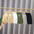 thumbnail image 1 of Isvgxsz New Cargo Shorts for Boys Cute Loose Solid Half Shorts Pants with Pocket Quick Drying Elastic Waist Shorts Boys 14-16, 1 of 6