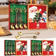 Pounoo New Clearance Nightmare Before Christmas Christmas Spoon Christmas Dessert Spoon Fork Stainless Steel Tableware Set Cute Doll with Hand Gift Home Decor