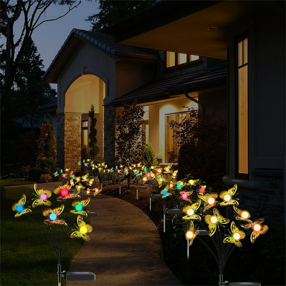 Isvgxsz New Clearance Solar Light, Led Iron Butterfly, Firefly, Insect Light, Outdoor Light, Garden and Courtyard Decoration Light Graduation Decorations Class
