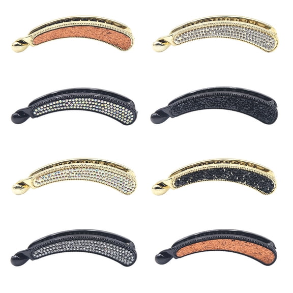 Isvgxsz New Clearance Women'S Crystal Rhinestone Banana Barrette Hair Clip Hairpin Hair Accessories Jewelry Clearance Travel Essentials Multicolor