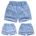 thumbnail image 1 of Isvgxsz New Jeans for Girls Loose Print Summer Little&Big Shorts Jeans with Pocket Quick Drying Elastic Waist Girls Shorts Denim Pull On, 1 of 3