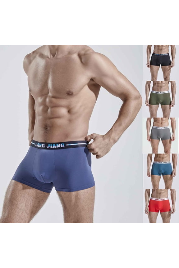 Isvgxsz New Men Panties Clearance Men's Soft Briefs Underpants Knickers Shorts Underwear Soft Satiny Panties for Men New Arrivals Underpants Dark Blue