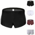 thumbnail image 1 of Pounoo New Men's Underwear On Clearance Ring Panties Fashion Breathable Nylon Mesh Thong Cool and Comfortable B Oxers Breathable Mens Boxers Men's New Arrivals Underpants Coffee, 1 of 4